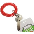 thumbnail image 2 of 25 Pack - Ultimate Wrist Coil Camper Keychains for Work and Play - Premium Elastic Spiral Bungee Badge Holder & Key Chain Ring (One Size Fits All) by Specialist ID (Red), 2 of 3