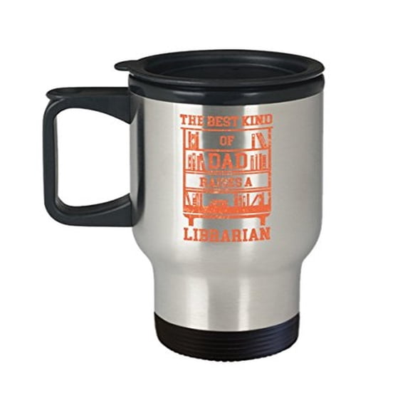 Papa Coffee Travel Mug - The Best Kind Of Dad - Librarians Gifts -14 Oz Stainless Steel Coffee Cup