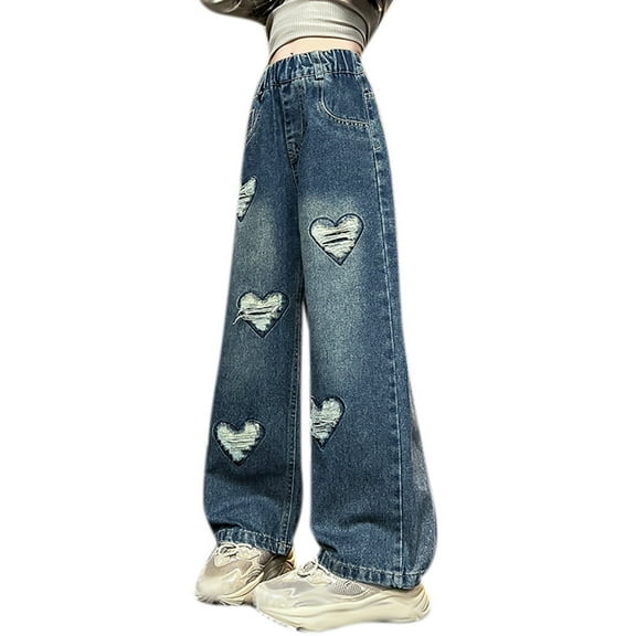 Girls Jeans Baggy High Waist Pants Wide Leg Pants Teen Girl Clothes Clean Girl Clothes