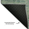 thumbnail image 5 of Addison Rugs Mayfield Premium Machine Washable Traditional Global Teal Rectangle Rug, 10' X 14' Machine Washable Traditional Global Teal Oversized Sherpa Throw Blanket, 5 of 6