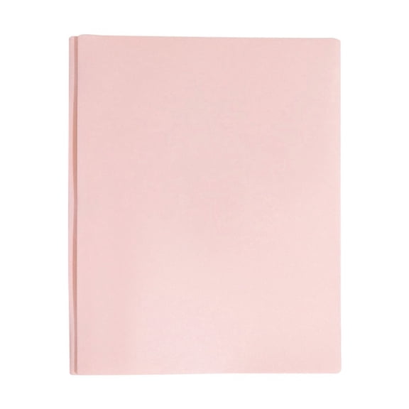Hyrbek Plastic Folder Pink Clearance, Two Pocket Folder Three Hole Punch Prong Fasteners Letter Size Extra Tough Folders