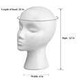 thumbnail image 2 of 12" 3 Pcs Foam Wig Head - Tall Female Foam Mannequin Wig Stand and Holder for Style, Model And Display Hair, Hats and Hairpieces, Mask - for Home, Salon and Travel, 2 of 5