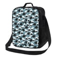 thumbnail image 1 of Fotbe Angry Shark Lonchera Bolsa de Almuerzo para Hombres y Mujeres, Lonchera de Gran Capacidad, Bolsa de Almuerzo Reutilizable, Bolsa Térmica Aislante, 1 of 7