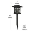 thumbnail image 6 of Flash Furniture 8 Piece Modern Black LED Solar Pathway Light, 8 Lumens, 6 of 12