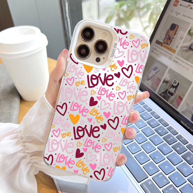 Cajas lindas del teléfono de la prueba de caída de la caja del teléfono de cuerpo completo de las mujeres aptas para el iPhone 15 Pro Max