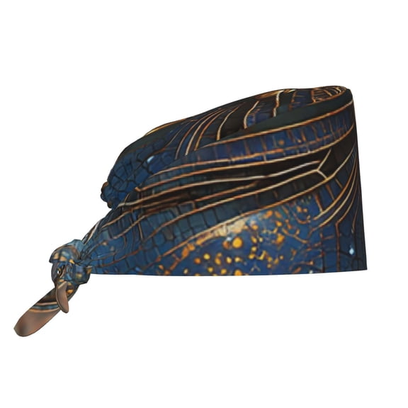 Working Caps Comfortable Breathable for Men Women Head Cover , Dragonfly Art