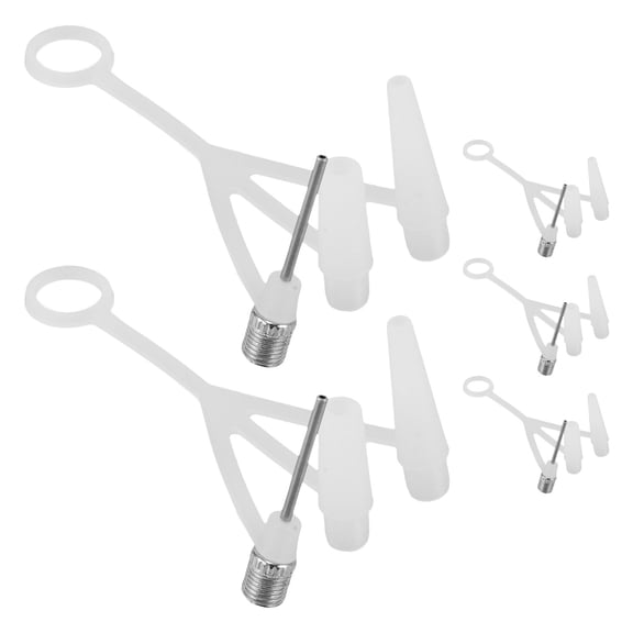 ULTNICE Pump Needles for Sports Balls Made of Strong PVC Plastic and Steel White Color Portable and for Home Use 5 Pieces