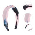 thumbnail image 3 of Unique Bargains 1 Pc Grace Pineapple Pattern Wide Cross Knot Headbands for Women Pink, 3 of 6