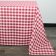 thumbnail image 2 of Your Chair Covers - Checkered Red Rectangular Polyester Tablecloth (90x132 In.) - Durable, 2 of 5