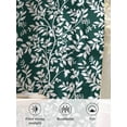 thumbnail image 6 of Sheer Curtains 45 Inch Length, Dark Green Spring Floral Semi Sheer Curtains Light Filtering Window Treatment, Farmhouse Flowers Elegant Pastoral Privacy Voile Drapes for Living Room 52x45 Inch, 6 of 7