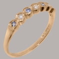 thumbnail image 2 of LBG British Made 10k Rose Gold Cultured Pearl & Tanzanite Womens Promise Ring - 33 size options - Size 6, 2 of 9