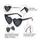 thumbnail image 4 of Heart Shaped Sunglasses For Women, Fashion Love Heart Sunglasses Uv400 Protection Eyewear, Vintage Sunglasses, 4 of 4