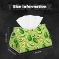 thumbnail image 6 of Lsque Green Avocado Printed Long Tissue Box Cover Holder, Facial Paper Organizer Dispenser,Triangle with Bottom Belt, PVC Leather Decorative Organizer, 6 of 9