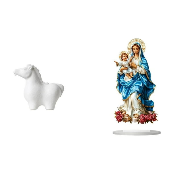 Figura Decorativa De Caballo En Porcelana Acrílica. Estatua De Animal Decorativa. Adorno De Mesa Para Sala De Estar, Oficina, Armario, Chimenea. Ideal Para Manualidades. Regalo único Para
