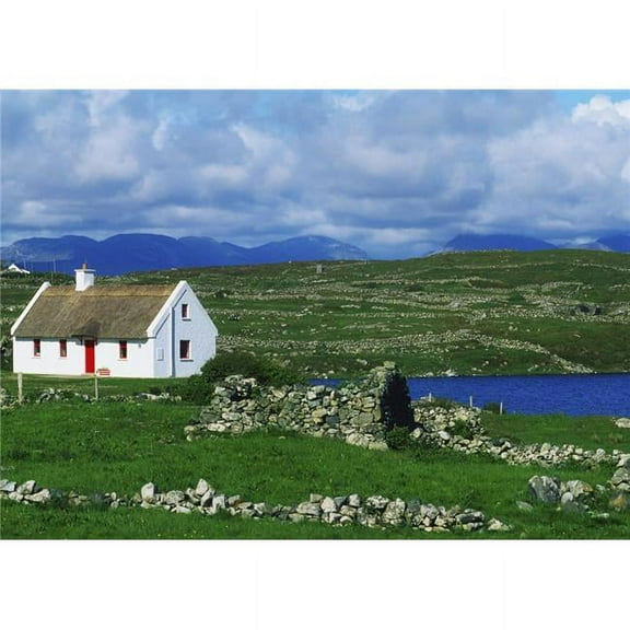 Connemara  Co Galway  Ireland; Cottages Near Clifden Poster Print