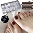 thumbnail image 3 of 240/504 Pcs DIY Pedicure Patches Square Toe Nail Tip Press on Full Cover False Toenail Extension Kit Clear Matte Fake Nails for Salon And Beauty Parlor, 3 of 8