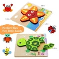 thumbnail image 4 of Rompecabezas de madera 3D para niños, rompecabezas de madera 3d de animales de dibujos animados, inteligencia para niños, juguetes educativos tempranos para niños, 4 of 4