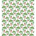 thumbnail image 3 of Ambesonne Green Xmas Duvet Cover Sets, Folk Birds Illustration, 2-Twin, White Vermilion, 3 of 4