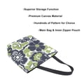 thumbnail image 3 of FORMRS Womens Canvas Tote Bag with Zipper Inner Pocket Shoulder Handbag, Retro Floral Pattern, 3 of 7