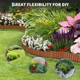 thumbnail image 4 of Metal Garden Edging – Flexible Corrugated 10" x 20Ft Galvanized Steel – Rust-Resistant – Easy DIY Install – Flower Beds, Raised Beds, Lawns & Walkways – Rust Color, 4 of 7