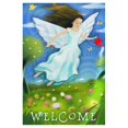 thumbnail image 1 of Toland Home Garden Blessed Garden 28 x 40 Inch Decorative Spring Summer Angel Flower Welcome House Flag, 1 of 1