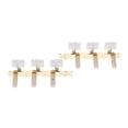 thumbnail image 4 of Juego de clavijas AFD-019CP para guitarra clásica, diseño dorado y blanco, material metálico con botones de plástico beige, incluye 2 piezas (izquierda y derecha) y tornillos., 4 of 6