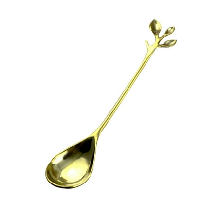 

Farfi Mini Coffee Tea Branch Design Cup Spoon Fruit Fork Kitchen Gadget Tool Gift (Golden Spoon)