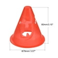 thumbnail image 2 of Uxcell Agility Cones Sports Cones Training Marker with Exercise Holes, Red 25 Pack, 2 of 5
