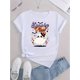 thumbnail image 2 of Spooky Vibes Halloween Crew Neck T-Shirt - Casual Polyester Knit with Spandex, Medium Stretch, Short Sleeve, Women's Fashion Top for All Seasons, 2 of 6