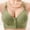 A241 Green, variant on Xdegoge Front Closure Bra for Women High Support Wireless Sports Bras Wide Straps for Shoulder Pressure Relief Breathable Mesh Back Smoothing Everyday Bra for Seniors and Post-Surgery