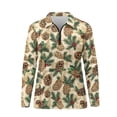 thumbnail image 4 of Yuyamidu Pine Cones Long Sleeve Golf Shirts for Woman Athletic Tennis Shirts Christmas Workout T-Shirts Golf Clothes Activewear Pullover Size L, 4 of 8