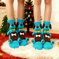 thumbnail image 3 of CYBIBO 3D Knit Animal Socks, Cute Animal-Themed Soft Handmade Crochet Socks for Women Men, Warm Cotton Cozy Warm Floor Socks for Winter Indoor, Funny Gift Socks, Blue Doggie A, 3 of 5