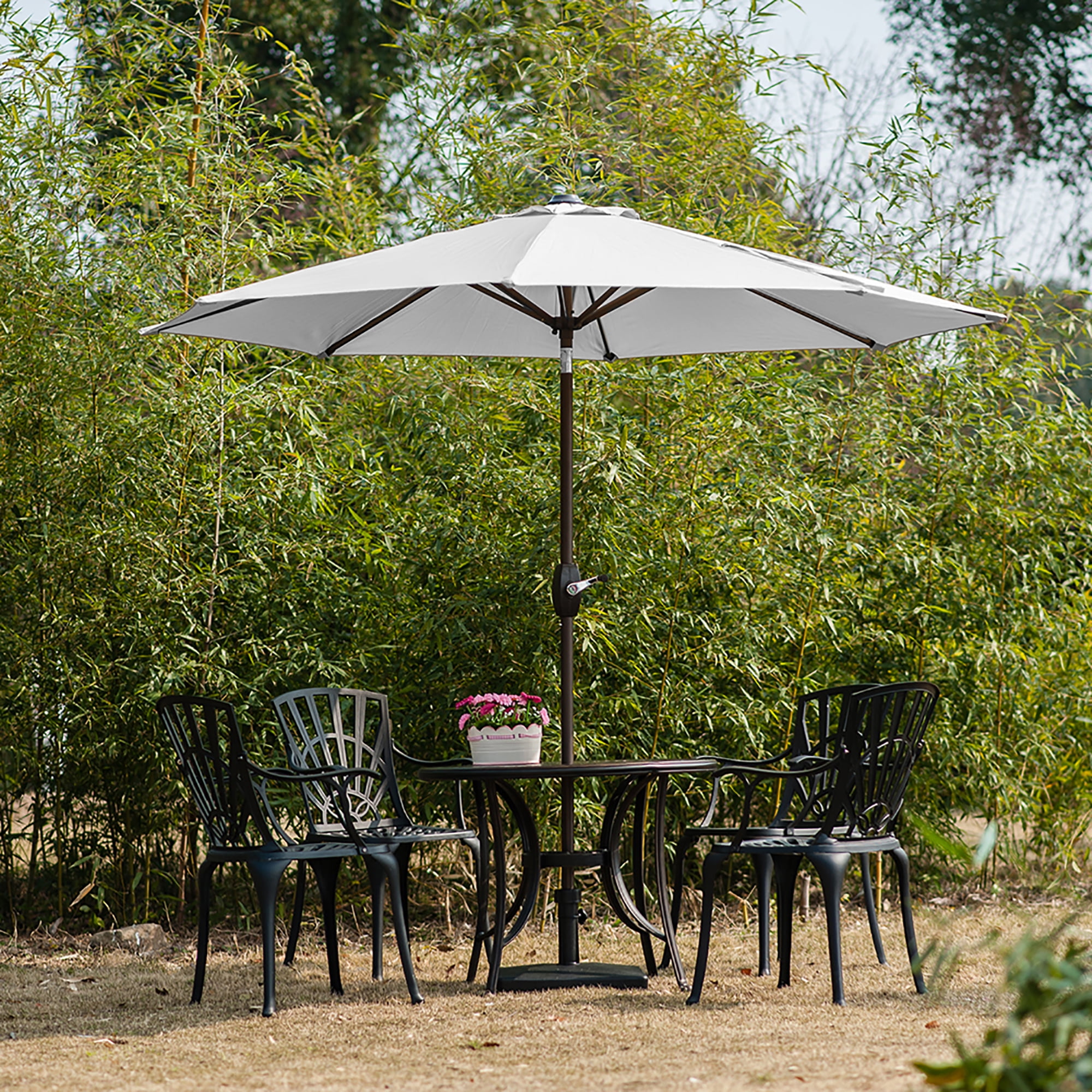 Westin Outdoor 9 Ft Patio Market Umbrella with Tilt & Crank, White