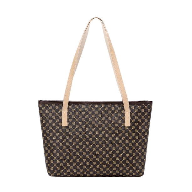SAYOO Bolso de hombro para mujer Lingge/ Patrón de cocodrilo/ Estampado/ Diseño de leopardo Cierre de cremallera Bolso de mano de gran capacidad SAYOO casual