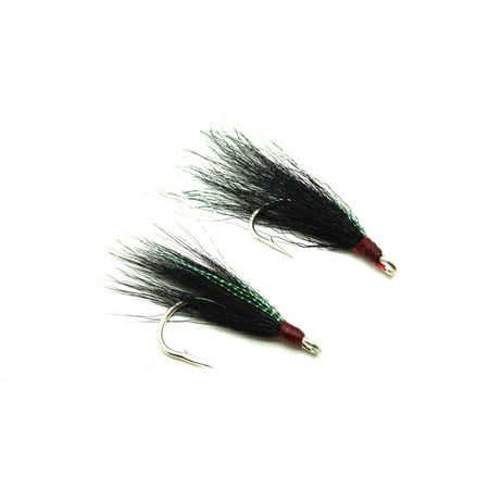 UPC: 0818078015563 | Run Off Lures Buck Tail Teaser for Striper/Fluke  5/0 – 2 Pack  Black