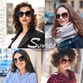 thumbnail image 3 of Sunier Women Polarized Square Oversized Sunglasses with Sparkly Rhinestone, 3 of 7