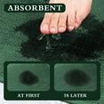 thumbnail image 3 of ChakmeOne Bathroom Rugs 2 Piece Thin Super Absorbent Non Slip Machine Washable Bath Mat with Rubber Backing for Shower Tub Floor,17"x24"+17"x47" Green, 3 of 7
