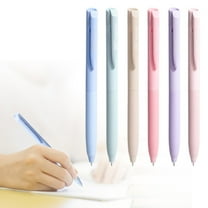 Denhf 6Pcs Gel Pens, 0.5mm Fine Point Retractable Colored Ink Pens, Quick Dry Smooth Writing Pens for Journaling and Note Taking, Aesthetic Pens, Office Supplies, 6 Colors