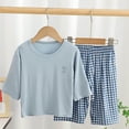thumbnail image 2 of Odeerbi 1-12 Años Niños Niñas Pijamas de Algodón de Verano Manga Corta Tops Pantalones Cortos Conjunto Suave Estampado Ropa de Dormir Conjuntos de Pijama de Dos Piezas, 2 of 5