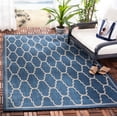thumbnail image 2 of SAFAVIEH Courtyard Eustacia Geometric Trellis Indoor/Outdoor Area Rug Navy/Beige, 4' x 5'7", 2 of 10