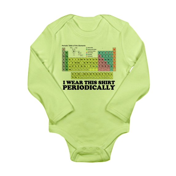 CafePress - I Wear This Shirt Periodically Periodic Table Body - Long Sleeve Infant Bodysuit