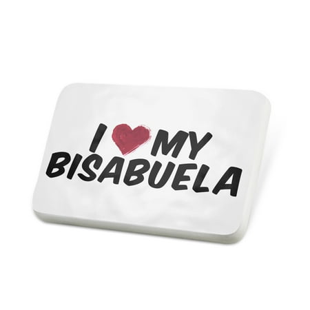 Porcelein Pin I heart love my Bisabuela Lapel Badge – NEONBLOND
