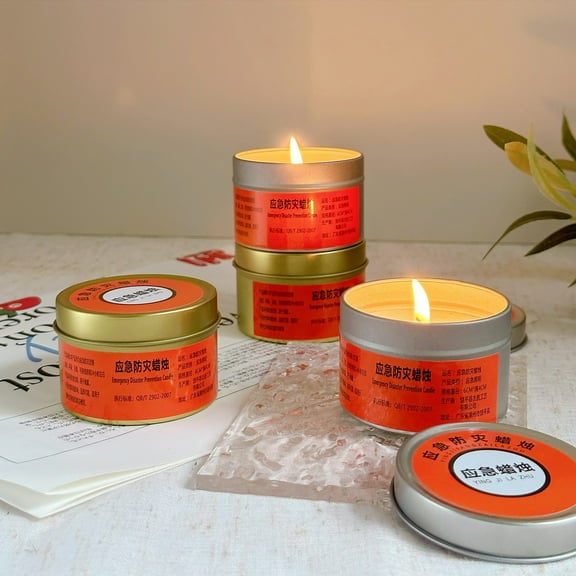 Candles under $5! Yannianjz Emergency Candle, 26-30 Hours Long Burning Survival Candles Soy Wax Candles for Power Outages Survival Outdoor,Jar Candle for Winter Storm Hunting Camp Essentials