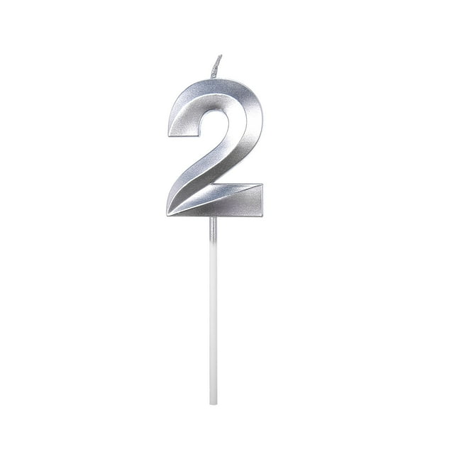 Binwennn Small Glass Holder Birthday Candles Extended Big Number Candle Multicolor 3D Design Cake Topper Decoration For Any Celebration