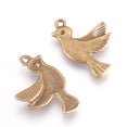 thumbnail image 1 of Alloy Pendants Lead Free and Cadmium Free Bird Antique Bronze Color about 22mm long 15mm wide 3mm thick hole: 1.5mm, 1 of 2
