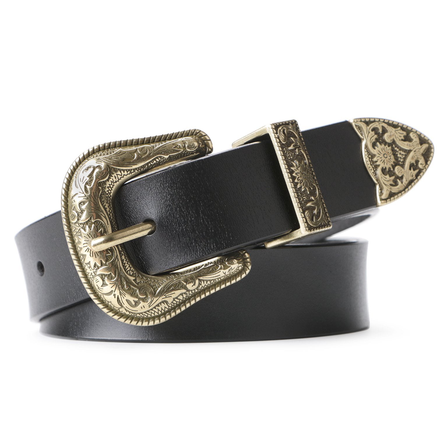 MJEWELRYGIFT - Women Leather Belts Ladies Vintage Western Design Black Waist Belt Pants Size up ...
