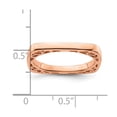 thumbnail image 2 of 2.25mm 925 Sterling Silver Stackable Polished Pink Plate Square Ring Size 7 Stackable Ring for Women, 2 of 2