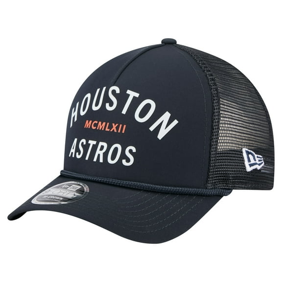 Men's-New Era Navy Houston Astros Minimalist 9FORTY A-Frame Adjustable Hat