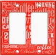 thumbnail image 2 of Metal Light Switch Wall Plate Outlet Cover (Coffee Shop Cafe Restaurant Sign Red White - Double Rocker), 2 of 2