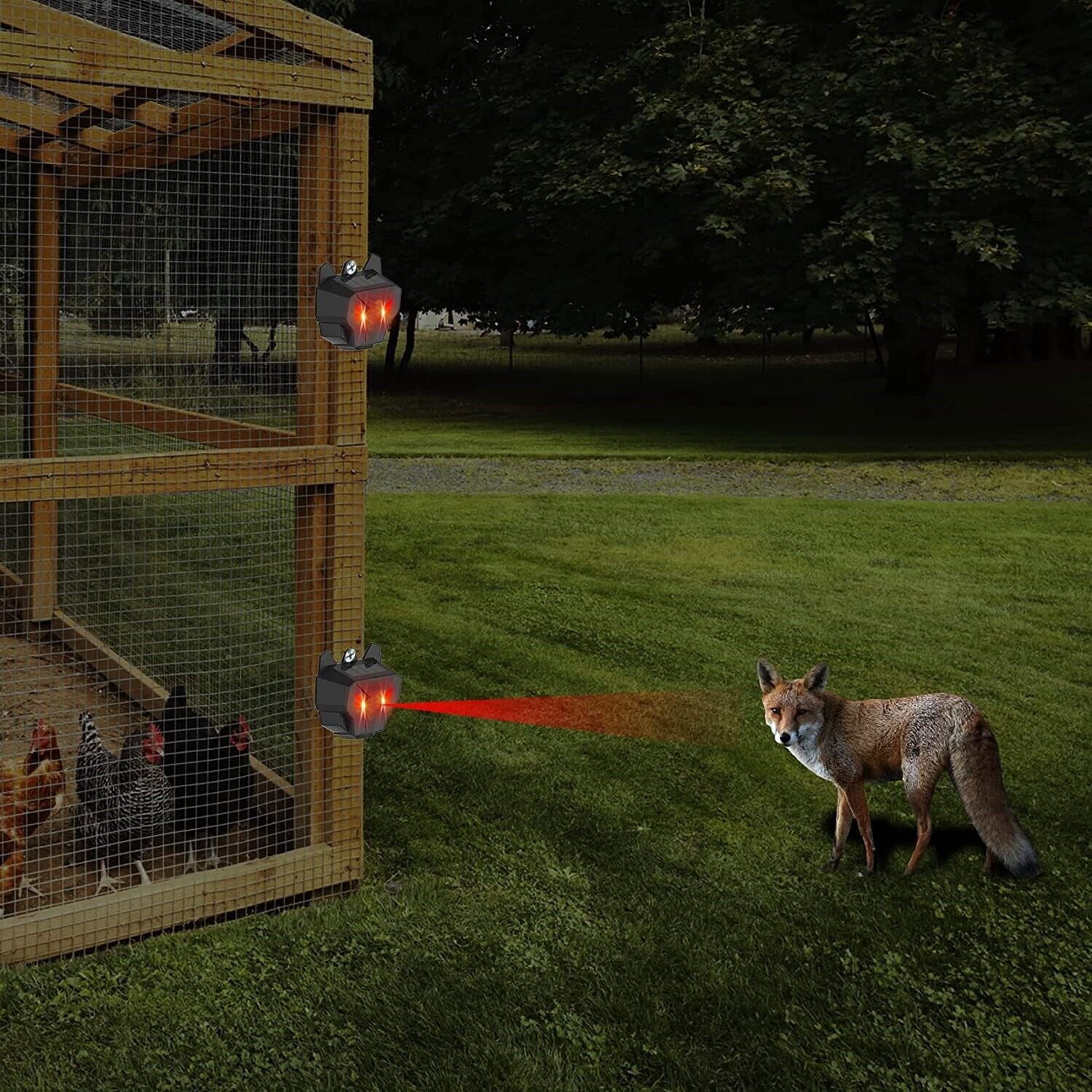 KingFurt Solar Powered Animal Repeller, Set of 4